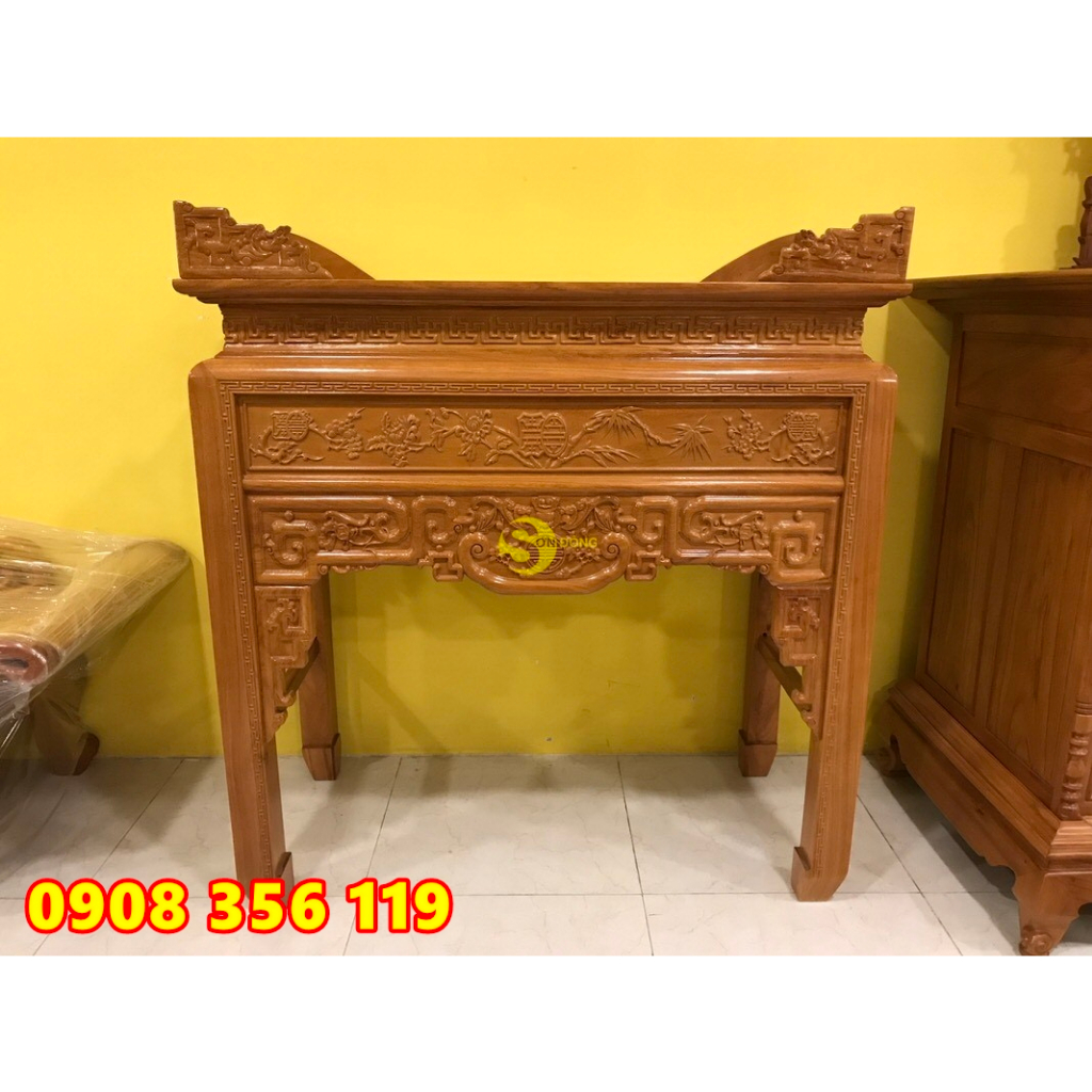 Bàn thờ ngũ phúc gỗ gõ đỏ 1,27m | Shopee Việt Nam