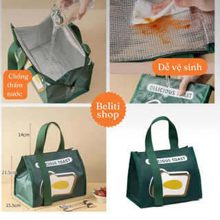 Túi Giữ Nhiệt Đựng Hộp Cơm Vải Oxford B97 Chống Thấm Nước Hoạ Tiết Hoạt Hình Cao Cấp