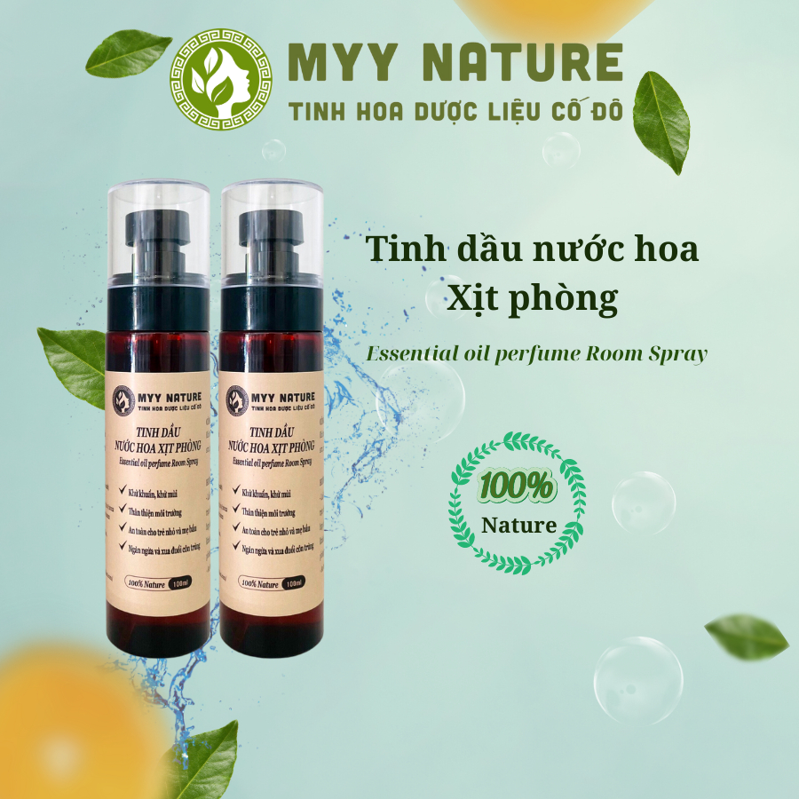 Tinh Dầu Nước Hoa Xịt Phòng chai 200ml Myy Nature - Khử Khuẩn, Khử Mùi Ẩm Mốc, Mùi Hôi, Mùi Thức Ăn