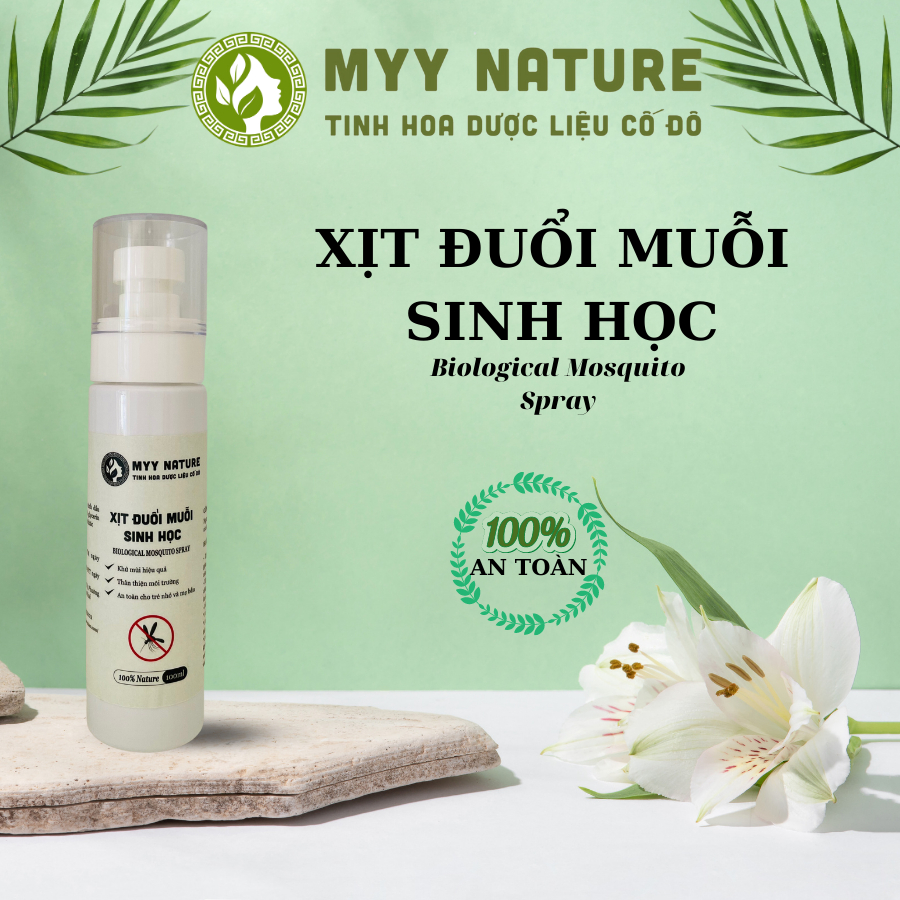 Xịt Đuổi Muỗi Sinh Học chai 100ml Myy Nature - Ngăn Ngừa, Đuổi Muỗi Và Các Loại Côn Trùng Khác