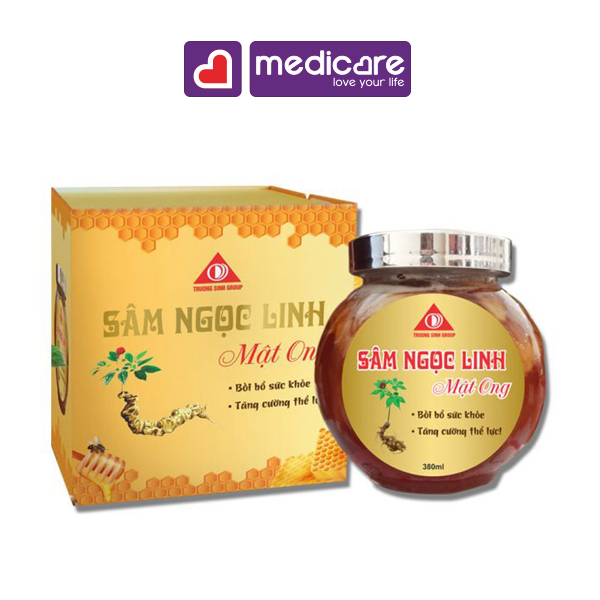 Sâm Ngọc Linh Mật Ong TRUONG SINH GROUP tăng cường sức đề kháng hộp 70ml và 380ml