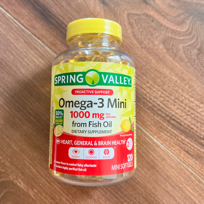 Viên uống dầu cá siêu cô đặc vị chanh Spring Valley Omega 3 1000mg 60