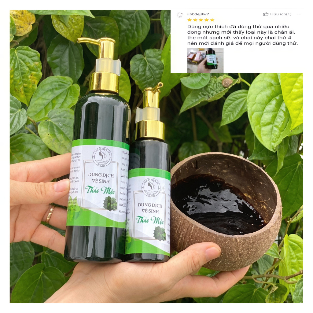 DUNG DỊCH VỆ SINH PHỤ NỮ THẢO DƯỢC MOM VIỆT TINH CHẤT TRẦU KHÔNG (HANDMADE)