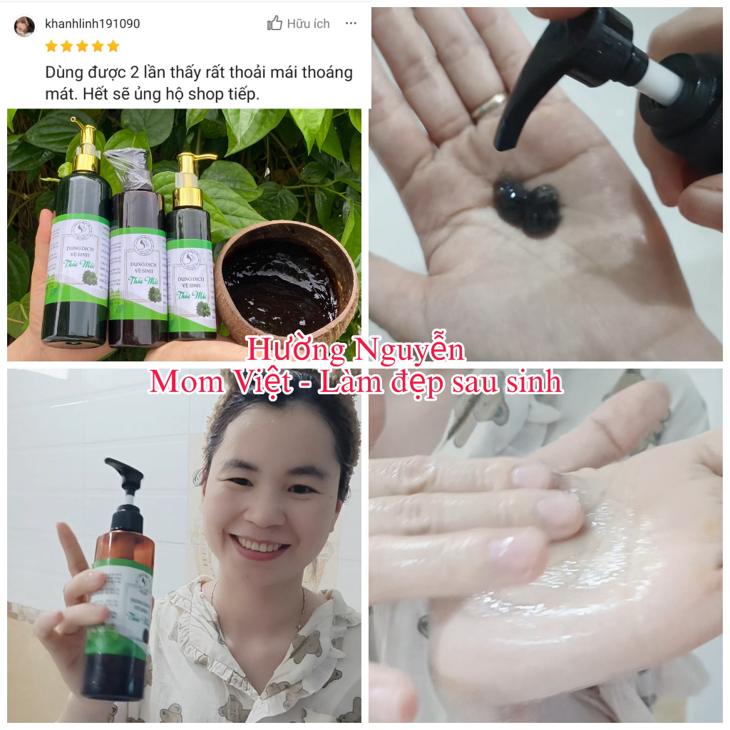 DUNG DỊCH VỆ SINH PHỤ NỮ THẢO DƯỢC MOM VIỆT TINH CHẤT TRẦU KHÔNG (HANDMADE)