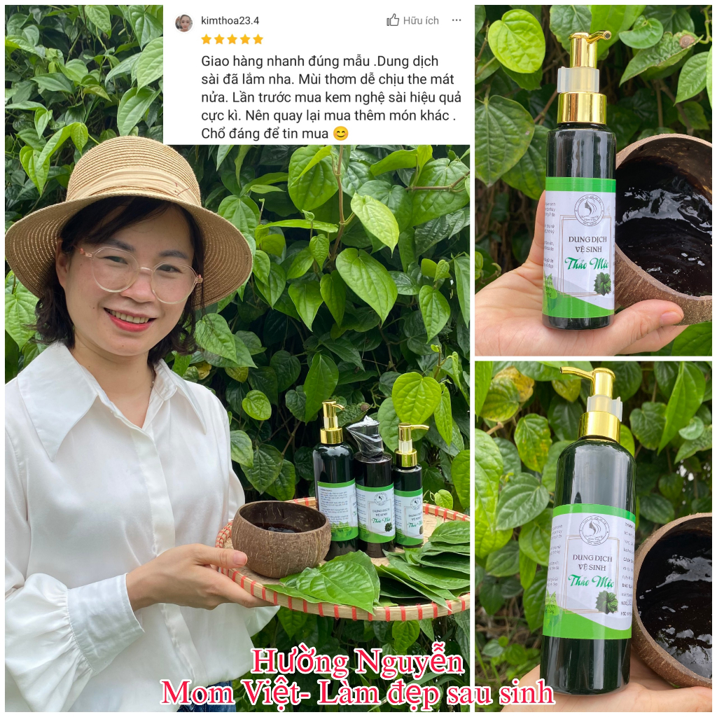 DUNG DỊCH VỆ SINH PHỤ NỮ THẢO DƯỢC MOM VIỆT TINH CHẤT TRẦU KHÔNG (HANDMADE)
