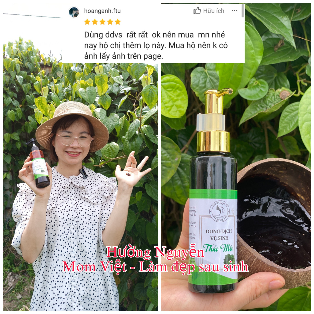 DUNG DỊCH VỆ SINH PHỤ NỮ THẢO DƯỢC MOM VIỆT TINH CHẤT TRẦU KHÔNG (HANDMADE)