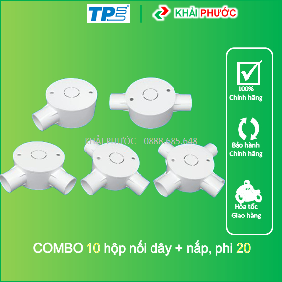 Hộp nối dây Box tròn chia 1 2 3 4 ngã đường ống điện phi 20 Tiến Phát ...