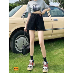 Quần jean đùi phối tag