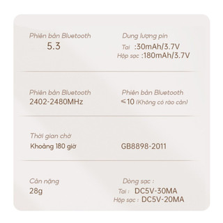 (Tặng Móc treo thú) Tai Nghe Bluetooth 5.3 Không Dây Có Mic Hai Chế Độ Cảm Ứng Disney REDHUNTER