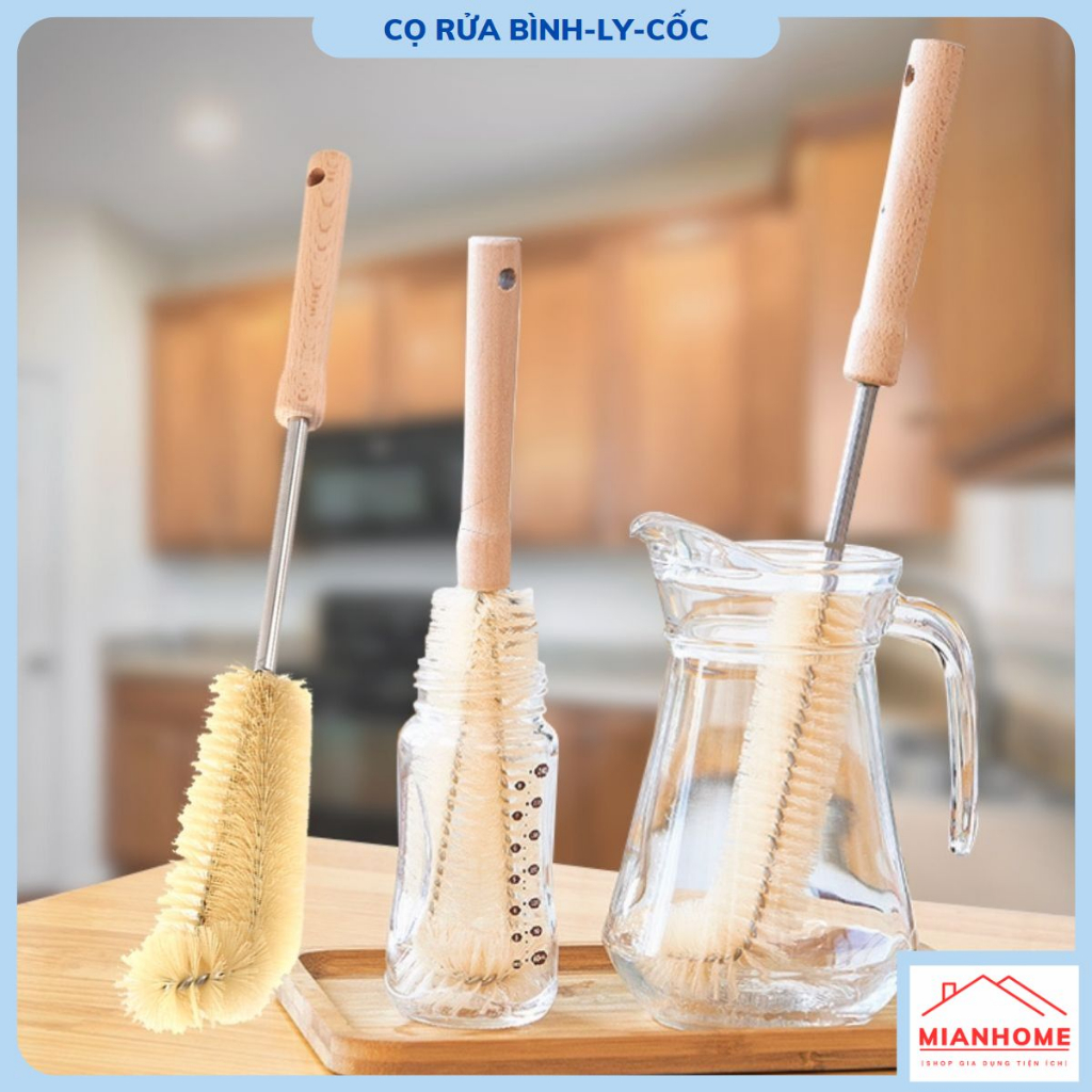 Cọ rửa bình sữa, cây rửa ly, cốc, bình nước đầu cong hình chữ L rửa ...