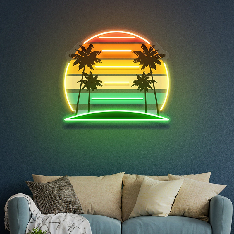 Đèn Led Neon Trang Trí Nghệ Thuật  - Đèn Neon Mặ Trời Lặn