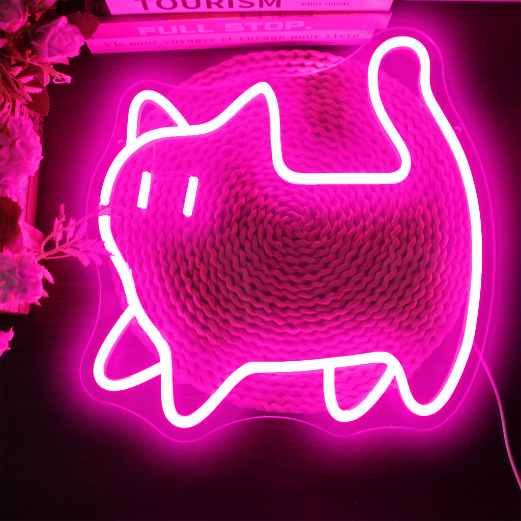 Đèn Led Neon Trang Trí Phòng Hình Mèo Đáng Yêu