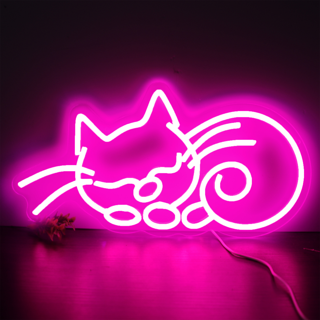 Đèn Led Neon Trang Trí Phòng Hình Mèo Đáng Yêu