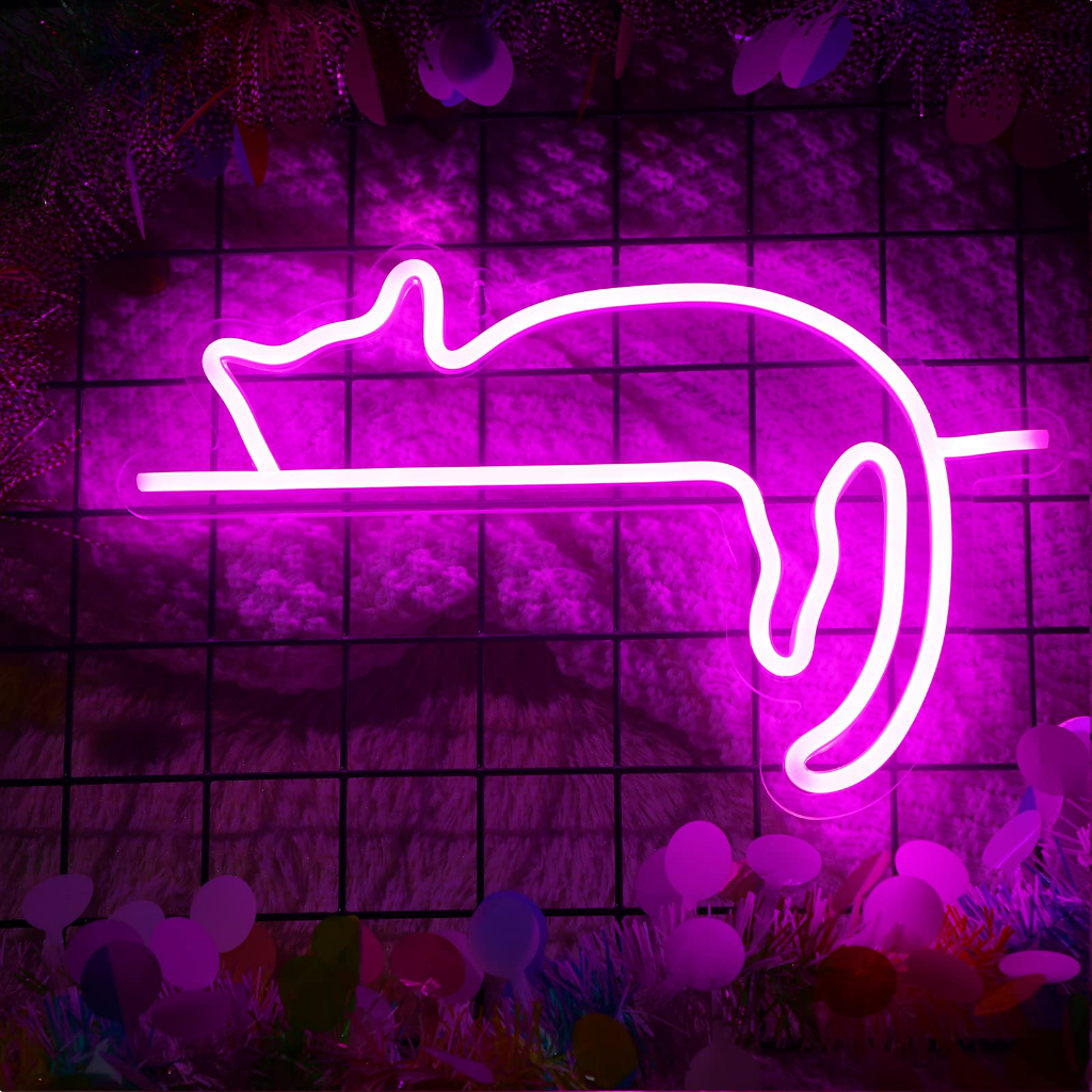 Đèn Led Neon Trang Trí Phòng Hình Mèo Đáng Yêu