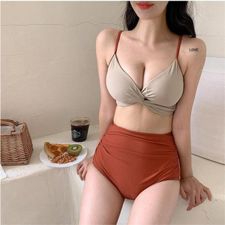 Bikini Hai Mảnh Nâng Ngực Cạp Cao Che Khuyết Điểm