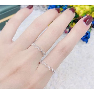 Nhẫn tim tim xinh siêu rẻ bạc ta nguyên chất chính hãng -Bạc LOPA