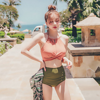 Bikini 2 mảnh cạp cao áo yếm đi biển cho nữ