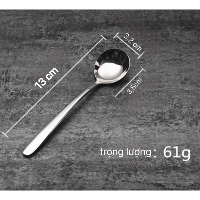 muỗng inox tròn bé cao cấp, thìa khấy cafe bé cao cấp | Shopee Việt Nam