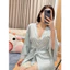 HT236 Áo choàng ngủ lụa sexy tay loe sang chảnh, áo choàng sexy quyến rũ HT236