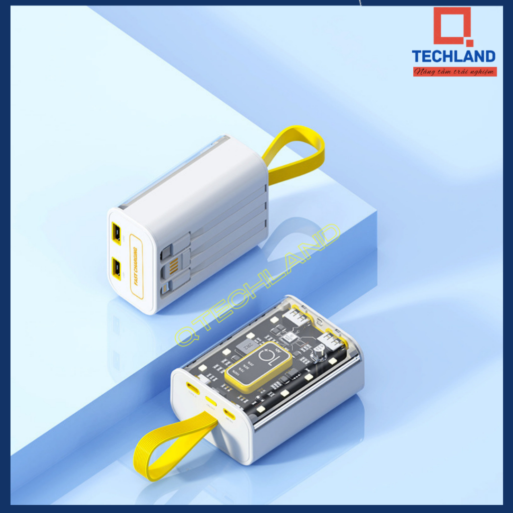 Pin dự phòng trong suốt YM-692 dung lượng 10000-20000mAh có đèn