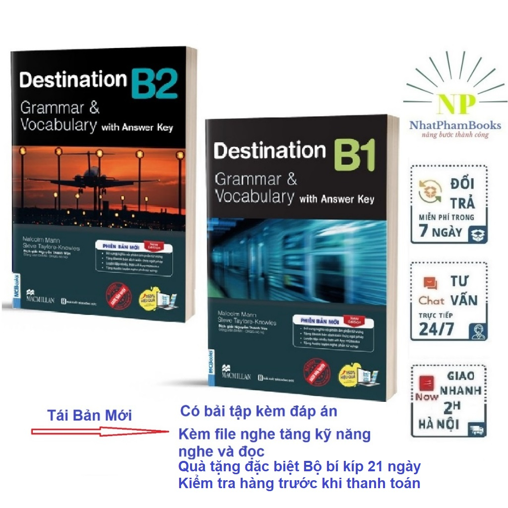 Sách Combo 2 Cuốn Destination B1 And B2 Grammar And Vocabulary Tái Bản Có File Nghe Kèm Đáp 0765