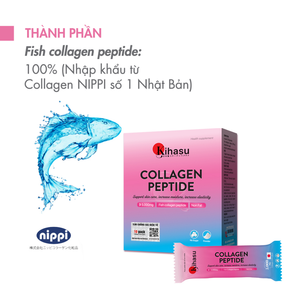 Ảnh Bột collagen peptide KIHASU: Mát da không nổi mụn với Collagen bột cao cấp nippi Japan da trẻ đẹp hơn 4