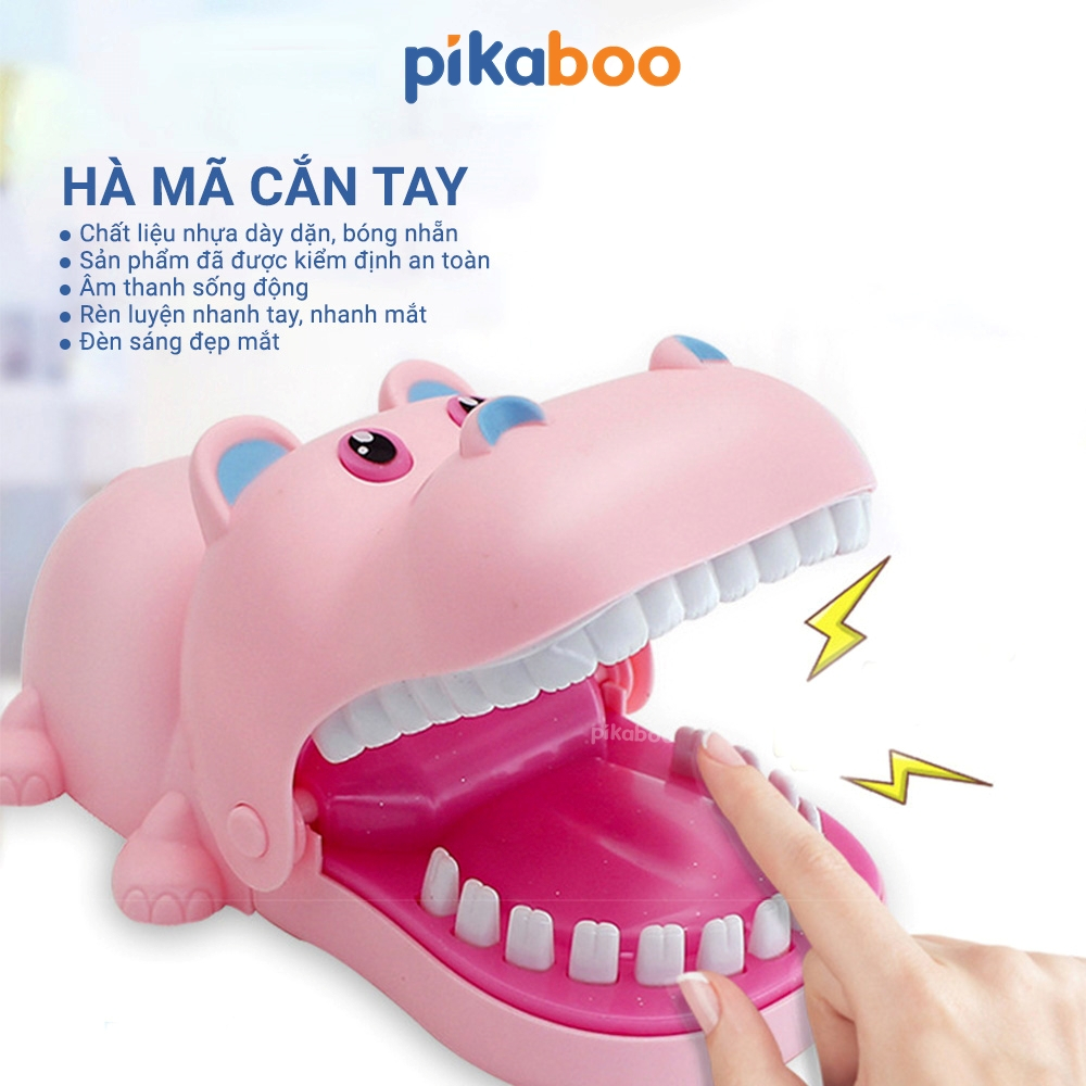 Ảnh Cá sấu cắn tay vui nhộn cho bé Pikaboo, đồ chơi khám răng cá sấu chất liệu an toàn cho trẻ từ 3 tuổi 4