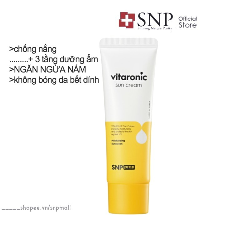 Kem Chống Nắng SNP Prep Vitaronic Sun Cream Cấp Ẩm Dưỡng Trắng Ngăn ...