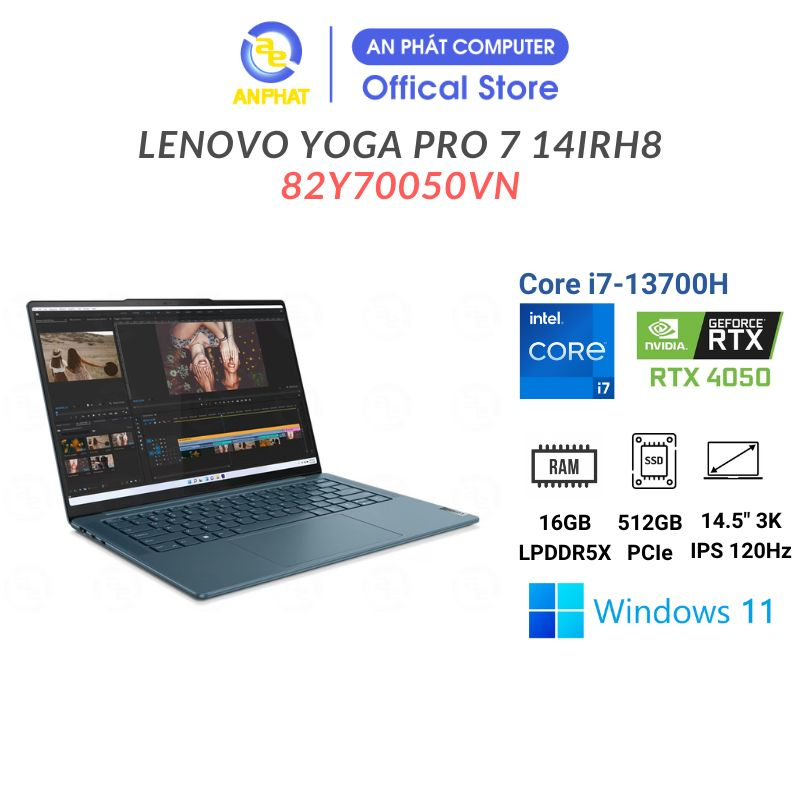 Laptop Lenovo Yoga Pro 7 14IRH8 82Y70050VN (Intel Core i7-13700H & RTX 4050 6GB & 14.5 inch 3K)