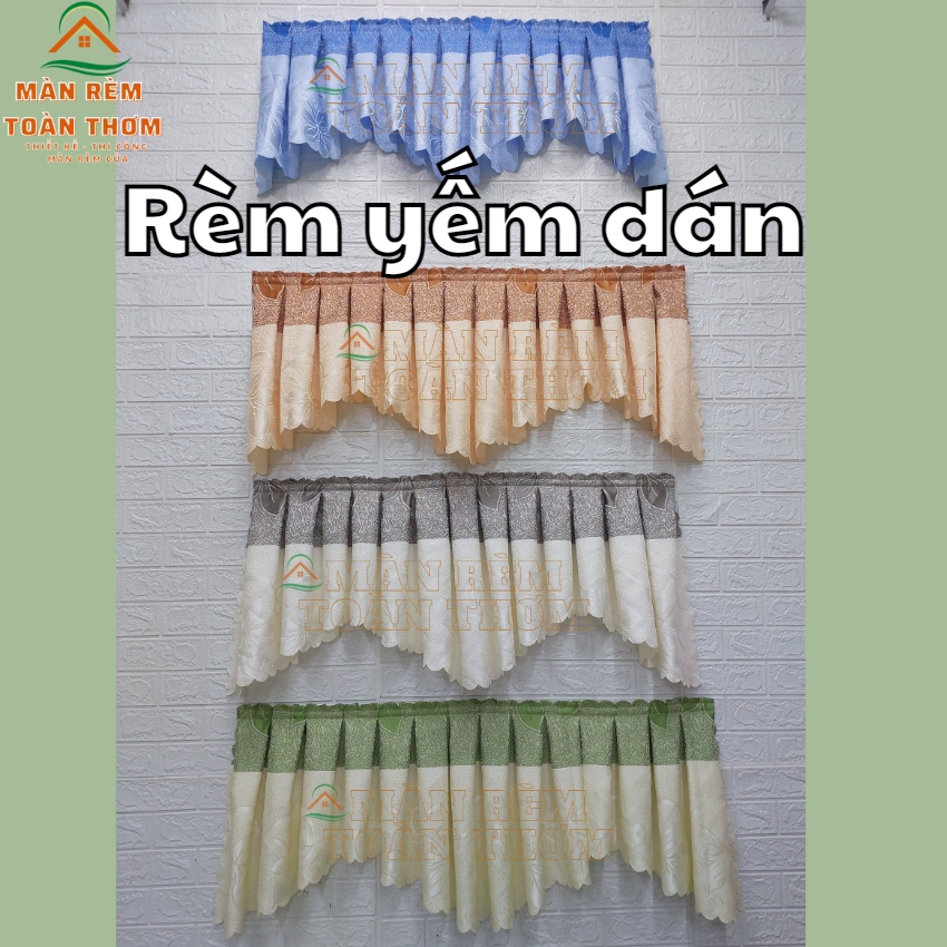 Rèm yếm xếp dán Trang trí Cửa sổ Cửa chính cao 45cm | Shopee Việt Nam
