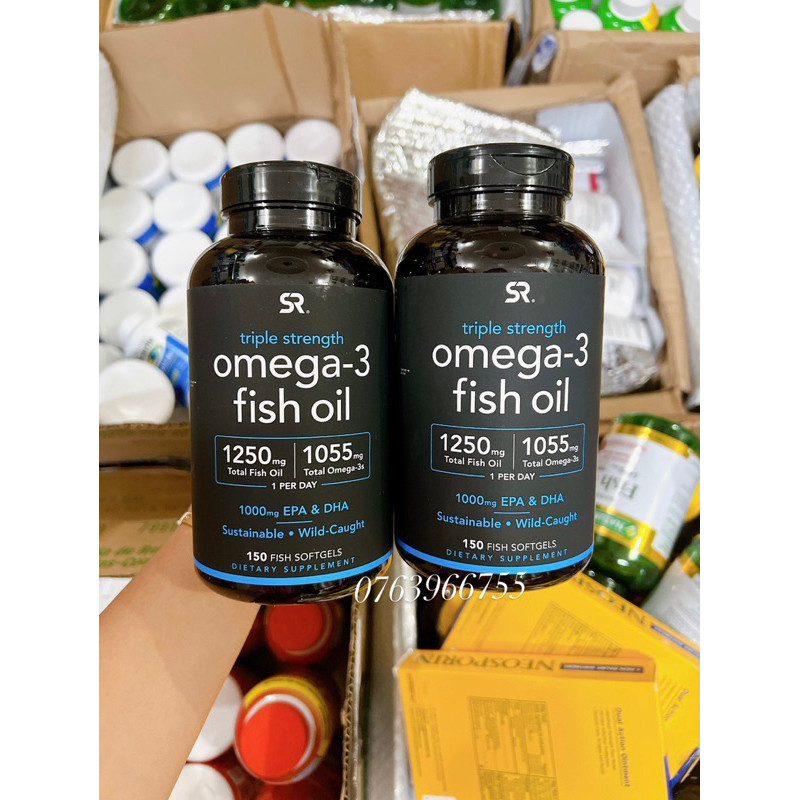 [Bill Costco] Viên uống dầu cá SR Omega 3 fish oil 1250mg fish oil