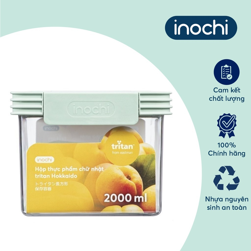 HỘP THỰC PHẨM TRITAN chữ nhật Hokkaido (nhiều dung tích), an toàn cho sức khỏe