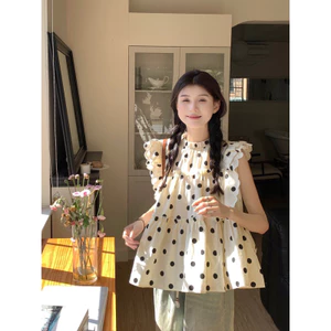 FREESHIP ÁO BABYDOLL CHẤM BI ULLAZANG SIÊU XINH