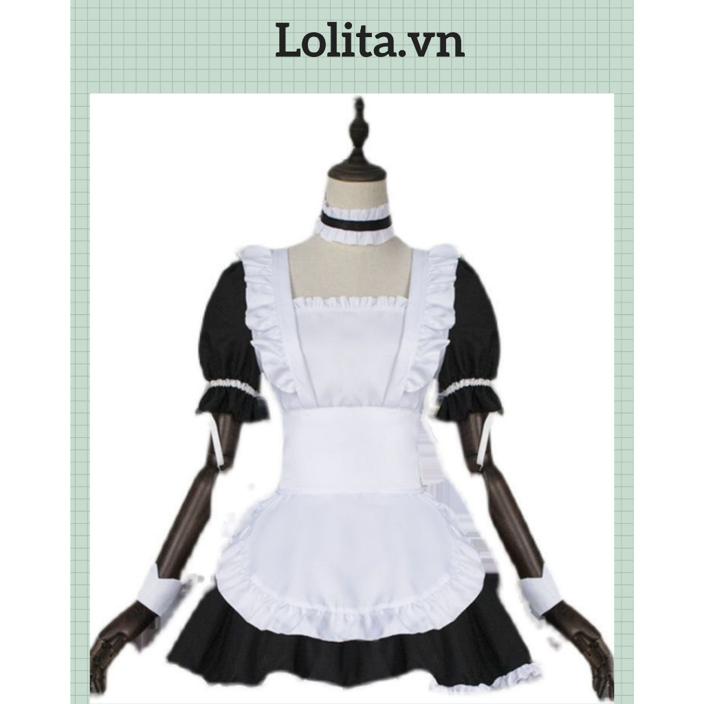 Maid ngắn cosplay hầu gái tặng kèm vớ (Kèm ảnh thật) | Shopee Việt Nam