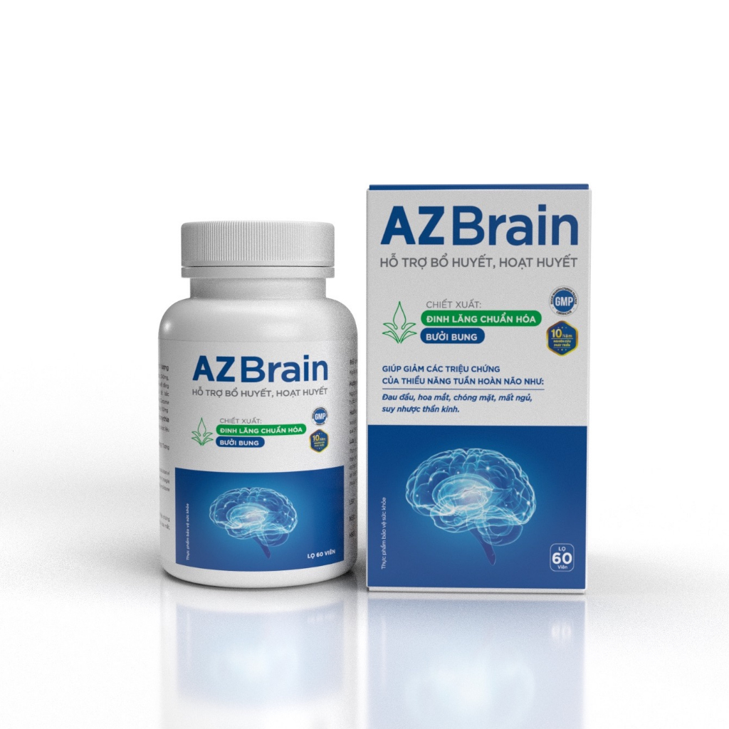 Ảnh Combo 2 hộp viên uống AZBrain tăng cường trí nhớ, bổ huyết,hết đau nửa đầu, chóng mặt, ngủ ngon (Hộp 60 viên) 3