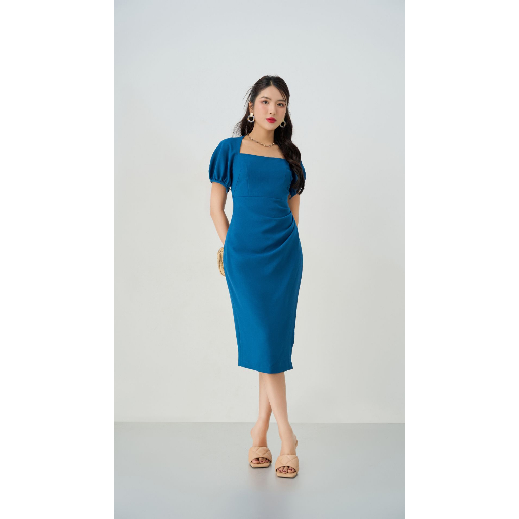 Vella Fashion đầm công sở che bụng VD23042