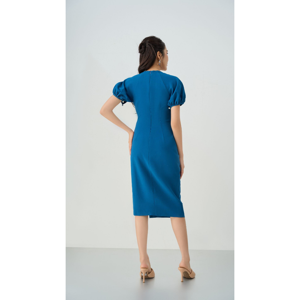Vella Fashion đầm công sở che bụng VD23042