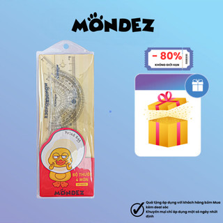 Bộ Thước Kẻ Mondez, 4 Món Chất Liệu Nhựa Cao Cấp M16006