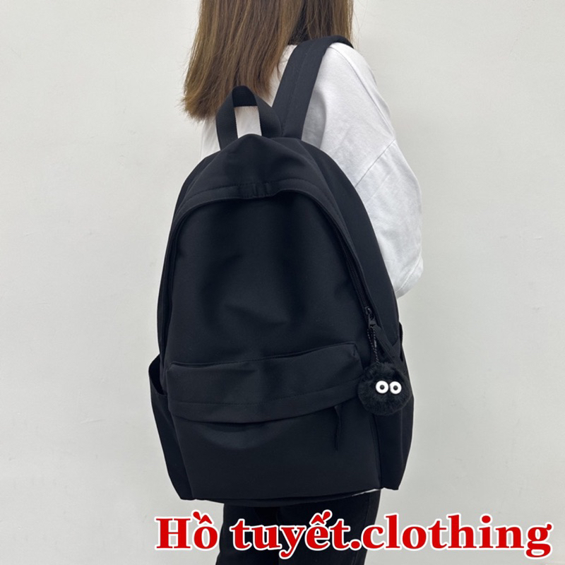 Balo học sinh nam nữ cặp đi học thời trang Ulzzang basic có ngăn đựng laptop chất vải canvas chống thấm nước BZ 121