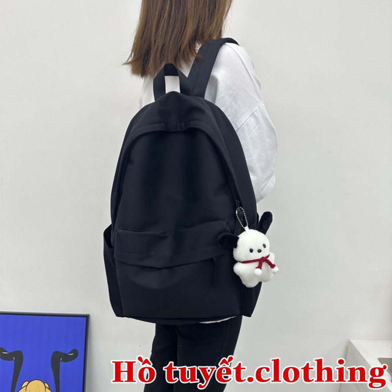 Balo học sinh nam nữ cặp đi học thời trang Ulzzang basic có ngăn đựng laptop chất vải canvas chống thấm nước B 881