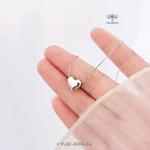 Dây chuyền bạc nữ TLEE mặt tim phồng trơn nữ tính TLEE JEWELRY D0195 — ảnh 1