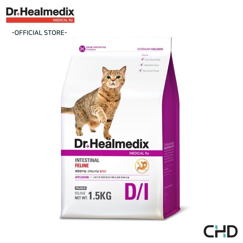 Thức ăn hạt cho mèo DR.HEALMEDIX INTESTINAL FELINE hỗ trợ tiêu hóa & hấp thu kém 1.5Kg
