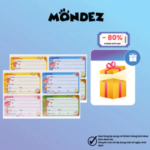 Nhãn Vở Có Keo Dán Sẵn MONDEZ Thiết Kế Hình Candy Dễ Thương, Chất Liệu Giấy Bóng Nổi Bật, Bám Dính Tốt M90004 (40x70mm)