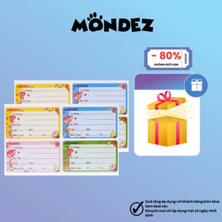 Nhãn Vở Có Keo Dán Sẵn MONDEZ Thiết Kế Hình Candy Dễ Thương, Chất Liệu Giấy Bóng Nổi Bật, Bám Dính Tốt M90004 (40x70mm)