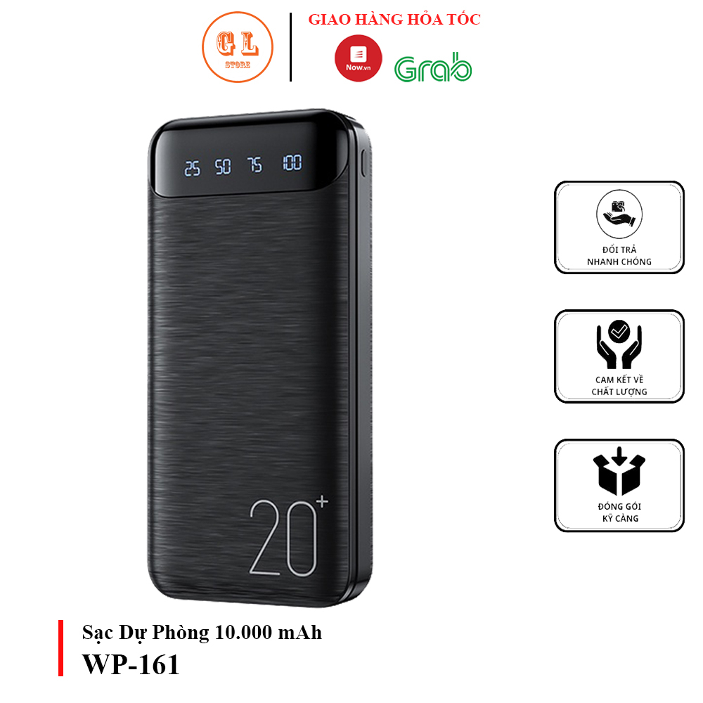 Sạc Dự Phòng WP Dung Lượng 10.000 - 20.000 mAh, Hỗ Trợ Sạc Nhanh, Hiển Thị LED, Bảo Hành 12 Tháng