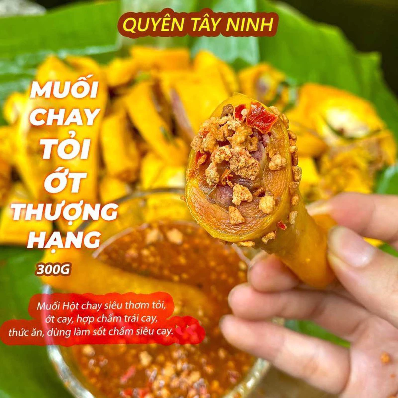 Hủ 100gr Muối nhuyễn chay chấm Trái Cây ngon, thơm tỏi