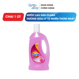 Combo 2 Chai Nước Lau Sàn Clara Hương Hoa Ly 1 Lít NLSHL01, Dung Dịch Lau Sàn Lau Sạch Bóng, Lưu Hương Dài Lâu, An Toàn