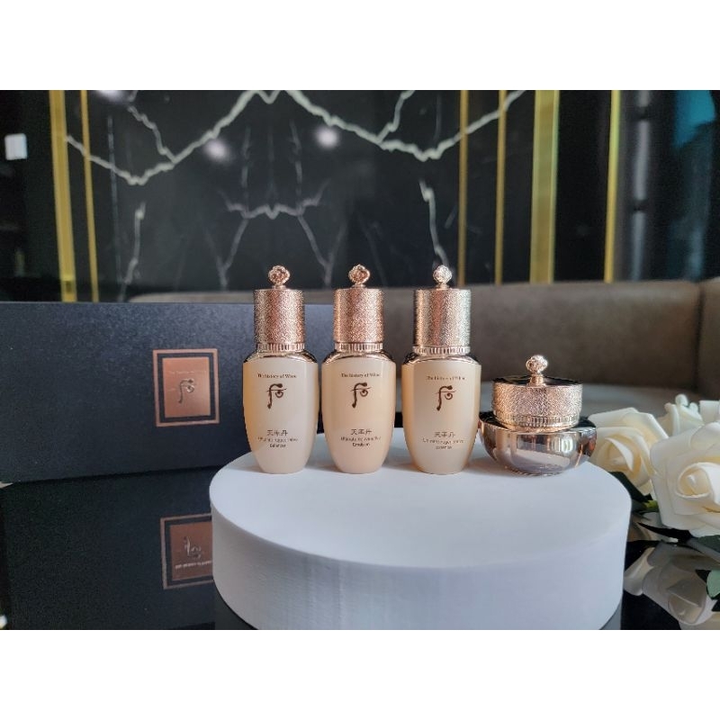 Bộ Dưỡng Trắng Da, Ngăn Ngừa Lão Hoá The History of Whoo Cheonyuldan Ultimate Regenerating 4pcs Gift Set(mini)