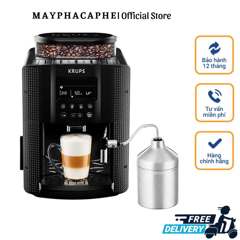 Máy Pha Cà Phê Krups EA810870, Máy Pha Cafe, Espresso, Cappuccino, Made