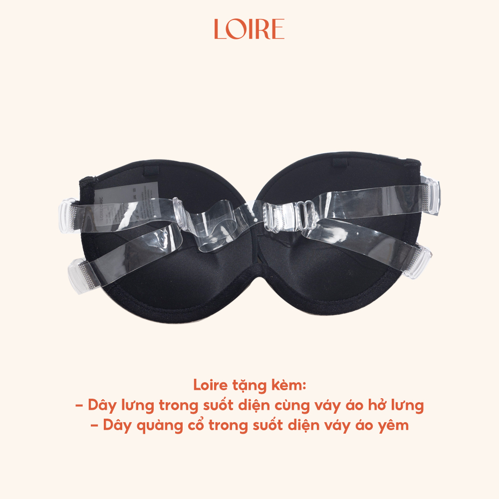 Ảnh Áo Quây Đệm Dày 2cm Nâng Ngực Dây Lưng Thun Kép Giữ Chắc Chống Tụt Tặng Dây Trong Suốt Loirechic BRQ06 2